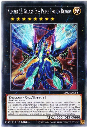 Yu-Gi-Oh! | Number 62 - Galaxy-Eyes Prime Photon Dragon | LDS2-EN053 | Common | 1st Ed