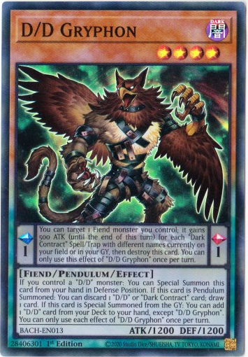 Yu-Gi-Oh! | D/D Gryphon | BACH-EN013 | Super Rare | 1st Edition