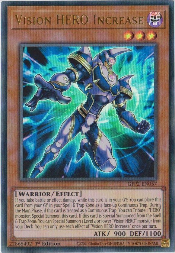 Yu-Gi-Oh! | Vision HERO Increase | GFP2-EN057 | Ultra Rare | 1st Ed