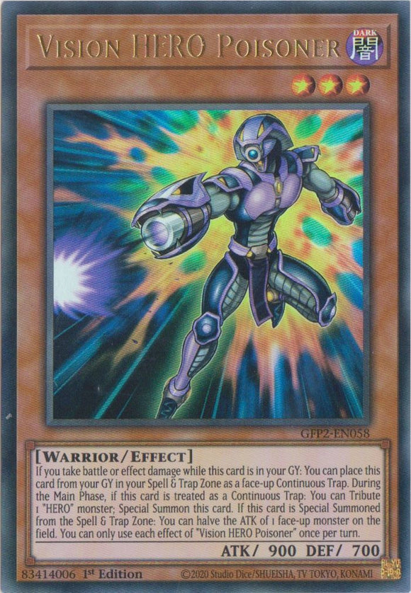 Yu-Gi-Oh! | Vision HERO Poisoner | GFP2-EN058 | Ultra Rare | 1st Ed