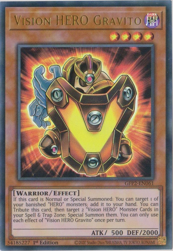 Yu-Gi-Oh! | Vision HERO Gravito | GFP2-EN061 | Ultra Rare | 1st Ed