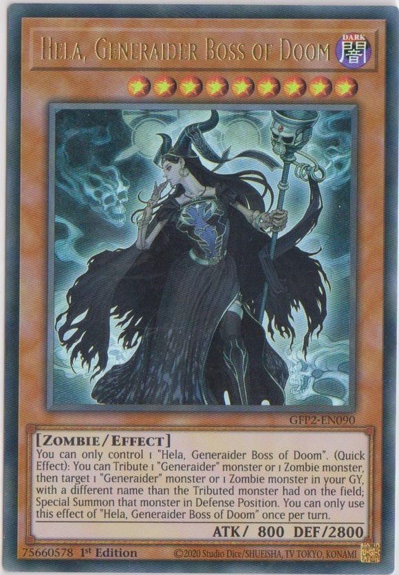 Yu-Gi-Oh! | Hela, Generaider Boss of Doom | GFP2-EN090 | Ultra Rare | 1st Ed