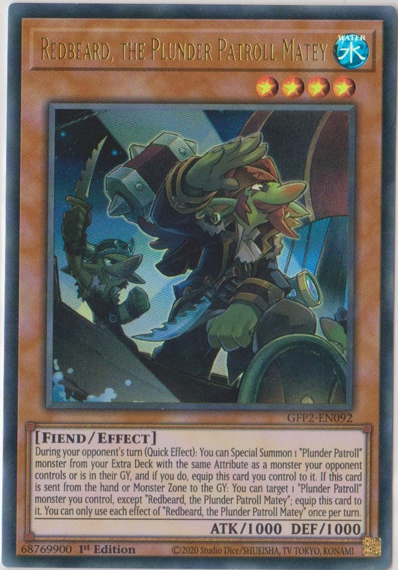 Yu-Gi-Oh! | Redbeard, the Plunder Patroll Matey | GFP2-EN092 | Ultra Rare | 1st Ed