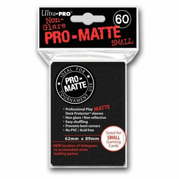 Ultra Pro | Small Pro Matte Card Sleeves | 60 Pack | Black