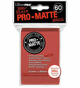 Ultra Pro | Small Pro Matte Card Sleeves | 60 Pack | Red