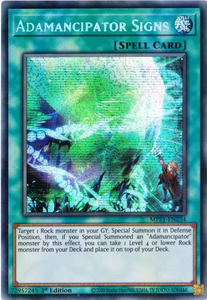 Yu-Gi-Oh! | Adamancipator Signs | MP21-EN234 | Prismatic Secret Rare | 1st Edition