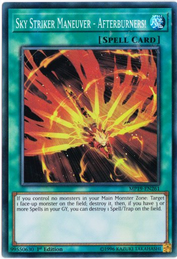 Yu-Gi-Oh! | Sky Striker Maneuver - Afterburners! | MP19-EN261 | Super Rare | 1st Edition