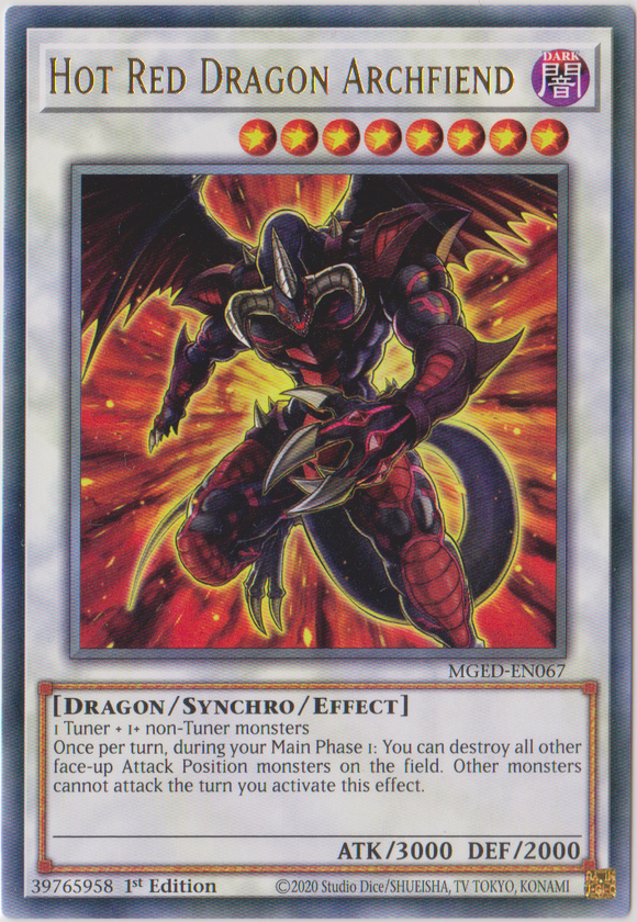 Yu-Gi-Oh! | Hot Red Dragon Archfiend | MGED-EN067 | Rare | 1st Edition