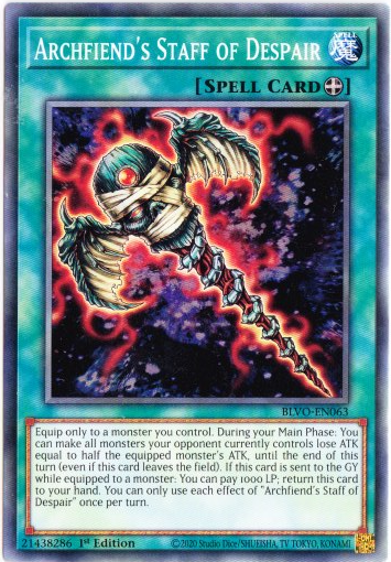 Yu-Gi-Oh! | Archfiend's Staff of Despair | BLVO-EN063 | Common | 1st Ed