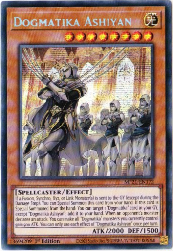 Yu-Gi-Oh! | Dogmatika Ashiyan | MP21-EN172 | Prismatic Secret Rare | 1st Edition