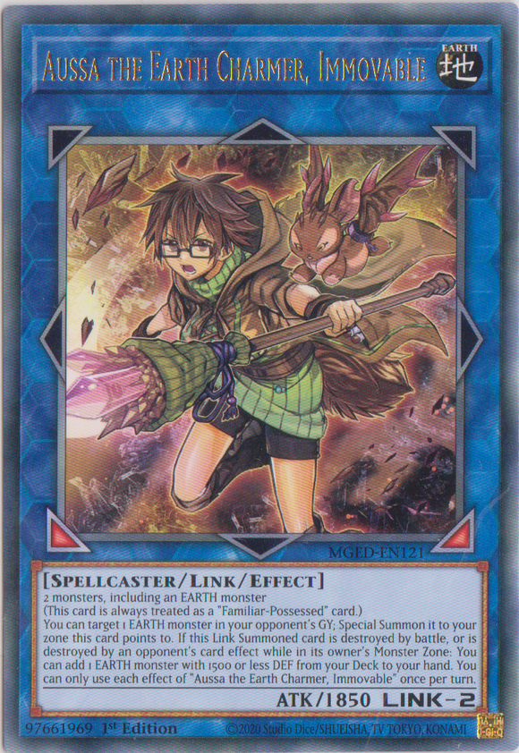 Yu-Gi-Oh! | Aussa the Earth Charmer, Immovable | MGED-EN121 | Rare | 1st Edition