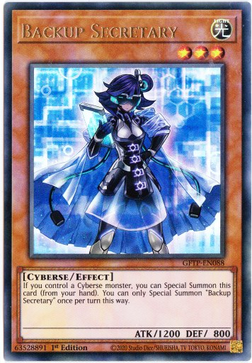 Yu-Gi-Oh! | Backup Secretary | GFTP-EN088 | Ultra Rare | 1st Edition