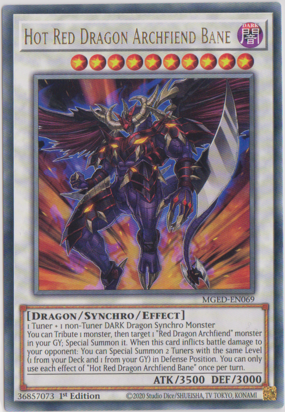 Yu-Gi-Oh! | Hot Red Dragon Archfiend Bane | MGED-EN069 | Rare | 1st Edition