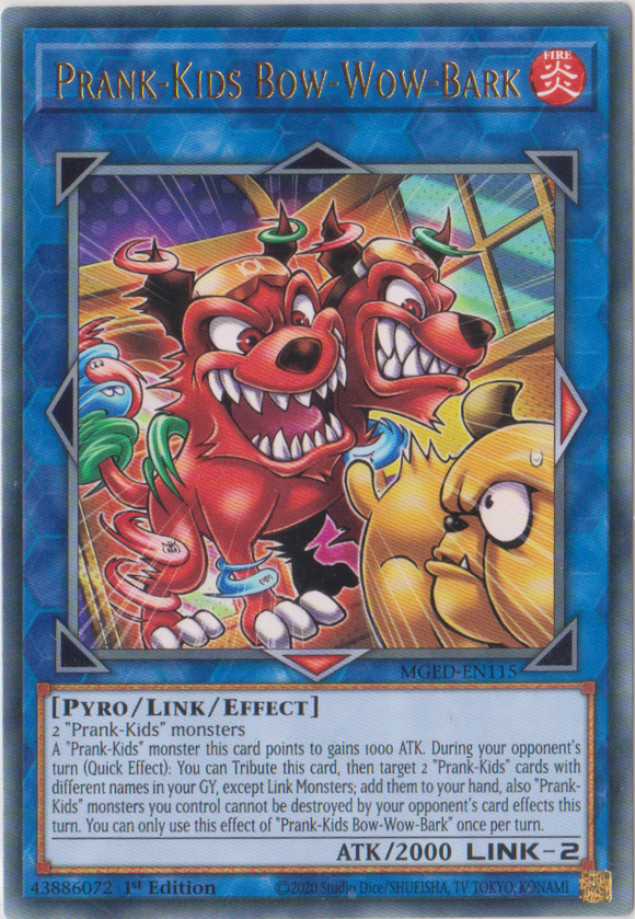 Yu-Gi-Oh! | Prank-Kids Bow-Wow-Bark | MGED-EN115 | Rare | 1st Edition