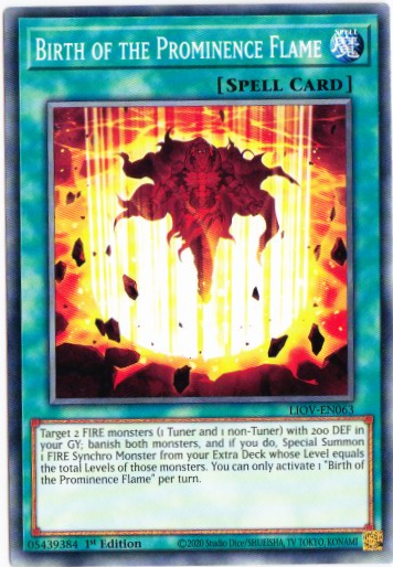 Yu-Gi-Oh! | Birth of the Prominence Flame | LIOV-EN063 | Common | 1st Ed