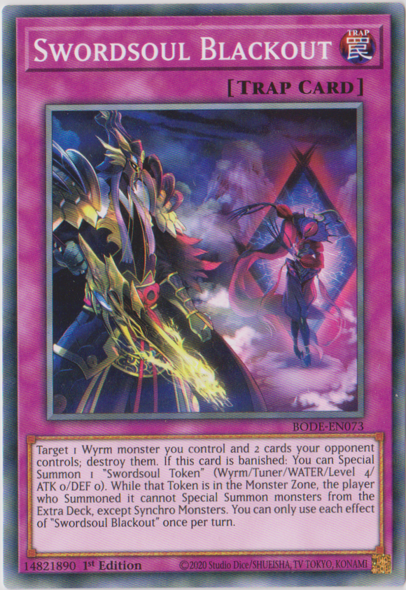 Yu-Gi-Oh! | Swordsoul Blackout | BODE-EN073 | Common | 1st Edition