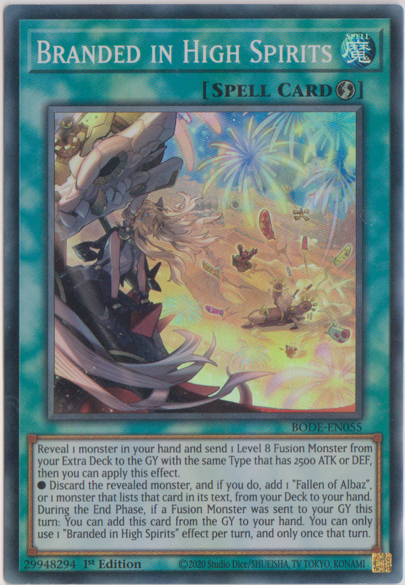 Yu-Gi-Oh! | Branded in High Spirits | BODE-EN055 | Super Rare | 1st Edition