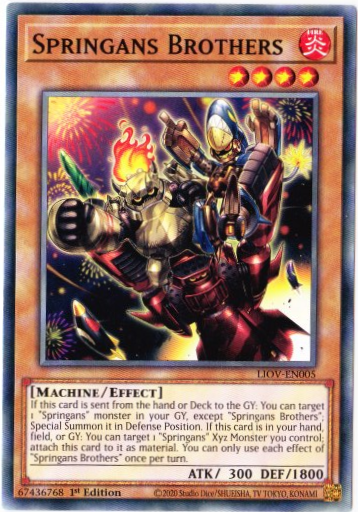 Yu-Gi-Oh! | Springans Brothers | LIOV-EN005 | Common | 1st Ed