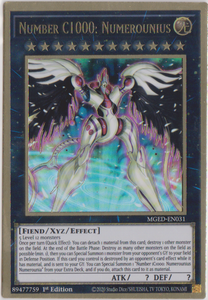 Yu-Gi-Oh! | Number C1000: Numerounius | MGED-EN031 | Premium Gold Rare | 1st Edition