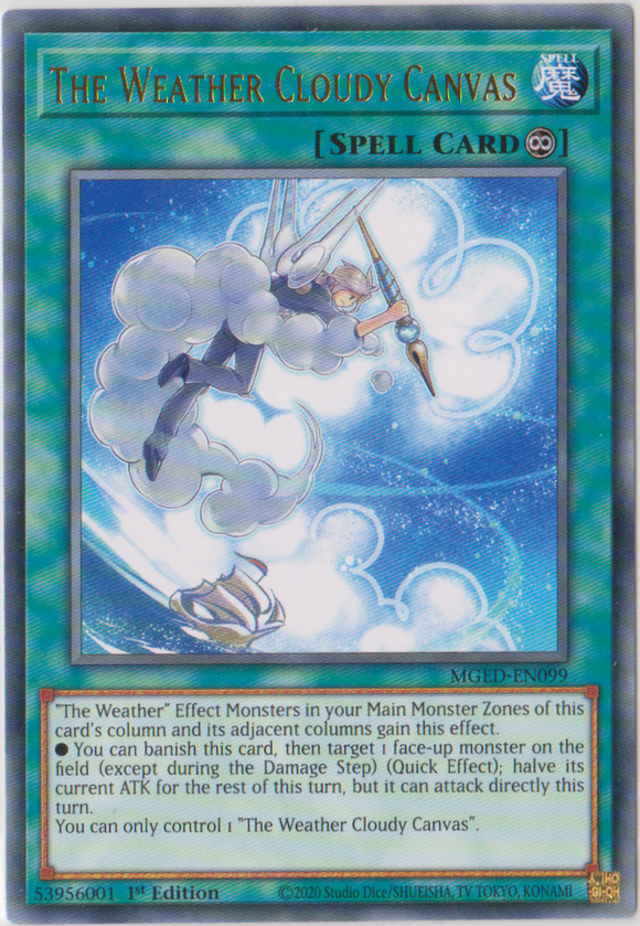 Yu-Gi-Oh! | The Weather Cloudy Canvas | MGED-EN099 | Rare | 1st Edition