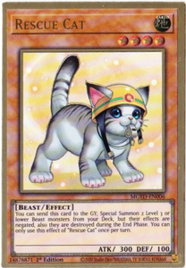 Yu-Gi-Oh! | Rescue Cat | Alternative Art | MGED-EN006 | Premium Gold Rare | 1st Edition