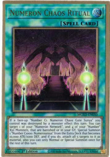 Yu-Gi-Oh! | Numeron Chaos Ritual | MGED-EN050 | Premium Gold Rare | 1st Edition