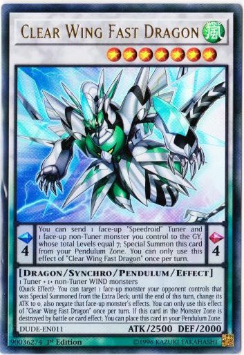 Yu-Gi-Oh! | Clear Wing Fast Dragon | DUDE-EN011 | Ultra Rare | 1st Edition