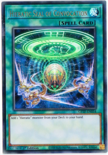 Yu-Gi-Oh! | Hieratic Seal of Convocation | GFTP-EN054 | Ultra Rare | 1st Edition