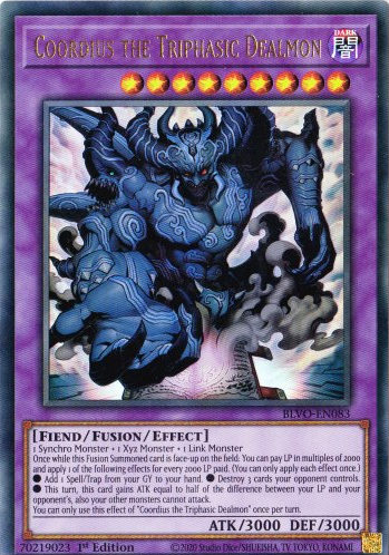 Yu-Gi-Oh! | Coordius the Triphasic Dealmon | BLVO-EN083 | Ultra Rare | 1st Ed