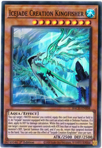 Yu-Gi-Oh! | Icejade Creation Kingfisher | BACH-EN008 | Super Rare | 1st Edition