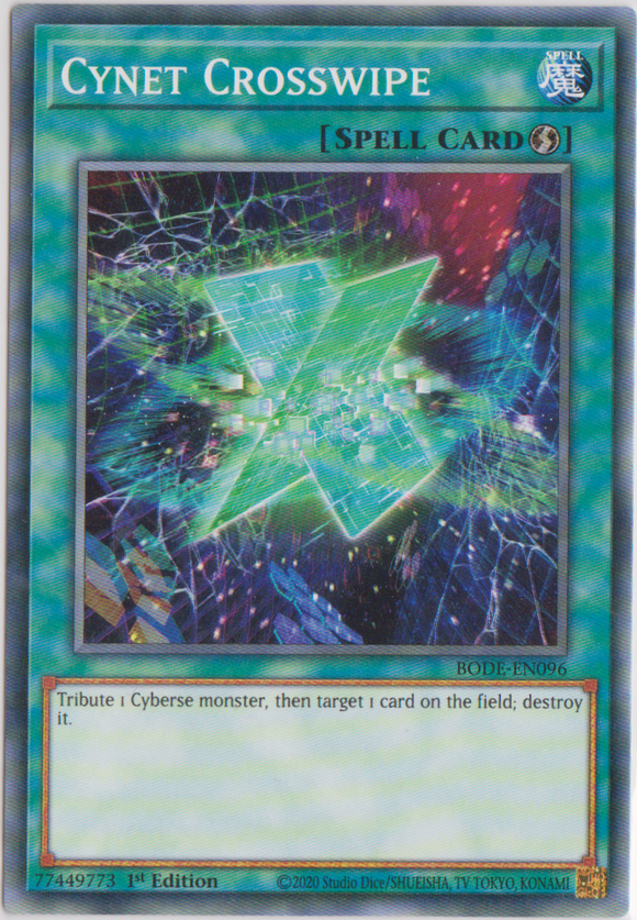 Yu-Gi-Oh! | Cynet Crosswipe | BODE-EN096 | Common | 1st Edition