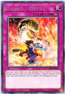 Yu-Gi-Oh! | Damage = Reptile | ANGU-EN058 | Rare | 1st Ed