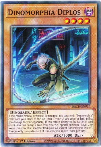 Yu-Gi-Oh! | Dinomorphia Diplos | BACH-EN010 | Common | 1st Edition