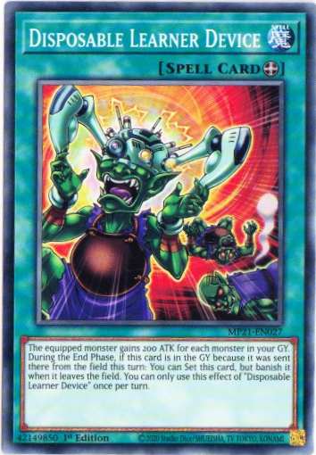 Yu-Gi-Oh! | Disposable Learner Device | MP21-EN027 | Common | 1st Edition