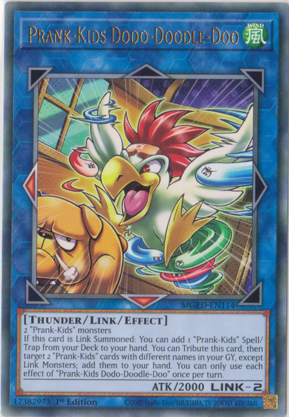 Yu-Gi-Oh! | Prank-Kids Dodo-Doodle-Doo | MGED-EN114 | Rare | 1st Edition