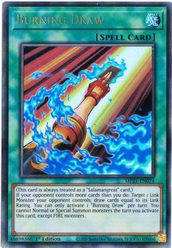 Yu-Gi-Oh! | Burning Draw | MP21-EN074 | Ultra Rare | 1st Edition