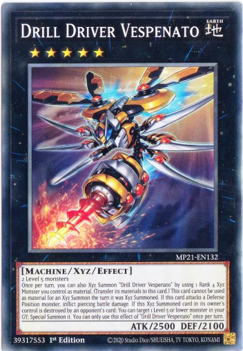 Yu-Gi-Oh! | Drill Driver Vespenato | MP21-EN132 | Common | 1st Edition