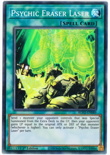 Yu-Gi-Oh! | Psychic Eraser Laser | BLVO-EN089 | Super Rare | 1st Ed