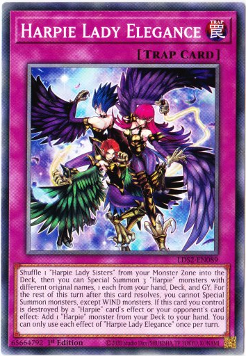 Yu-Gi-Oh! | Harpie Lady Elegance | LDS2-EN089 | Common | 1st Ed