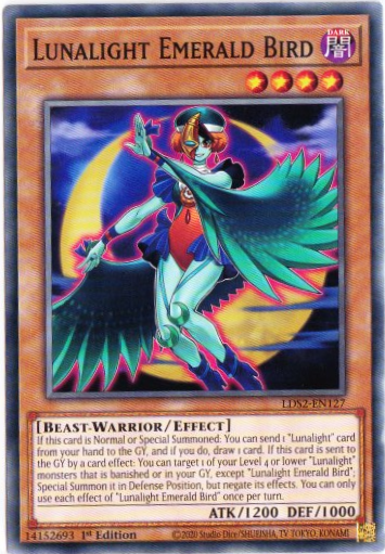 Yu-Gi-Oh! | Lunalight Emerald Bird | LDS2-EN127 | Common | 1st Ed