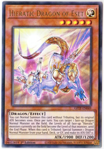 Yu-Gi-Oh! | Hieratic Dragon of Eset | GFTP-EN049 | Ultra Rare | 1st Edition