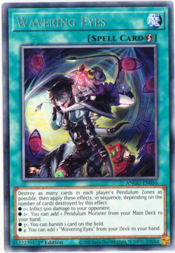 Yu-Gi-Oh! | Wavering Eyes | ANGU-EN056 | Rare | 1st Ed