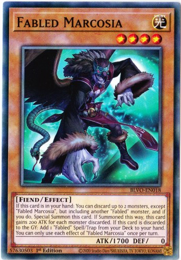 Yu-Gi-Oh! | Fabled Marcosia | BLVO-EN018 | Common | 1st Ed