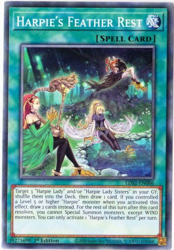 Yu-Gi-Oh! | Harpie's Feather Rest | LDS2-EN086 | Common | 1st Ed