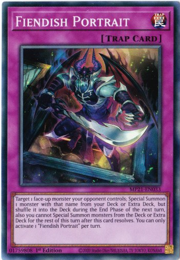 Yu-Gi-Oh! | Fiendish Portrait | MP21-EN033 | Super Rare | 1st Edition