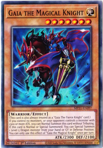 Yu-Gi-Oh! | Gaia the Magical Knight | MP21-EN097 | Common | 1st Edition