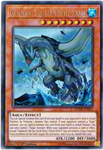 Yu-Gi-Oh! | Gameciel, The Sea Turtle Kaiju | DUDE-EN037 | Ultra Rare | 1st Edition