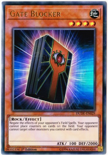 Yu-Gi-Oh! | Gate Blocker | DUDE-EN029 | Ultra Rare | 1st Edition