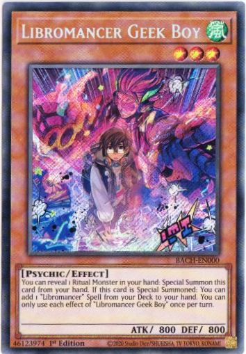 Yu-Gi-Oh! | Libromancer Geek Boy | BACH-EN000 | Secret Rare | 1st Edition