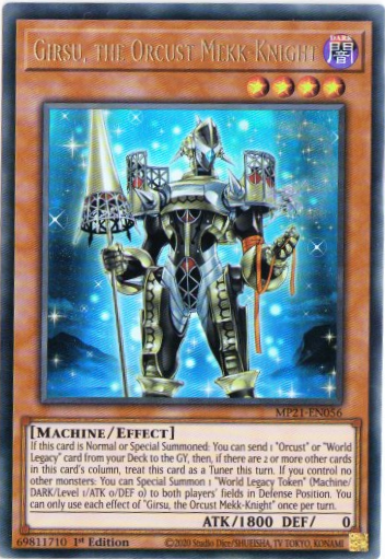 Yu-Gi-Oh! | Girsu, the Orcust Mekk-Knight | MP21-EN056 | Ultra Rare | 1st Edition